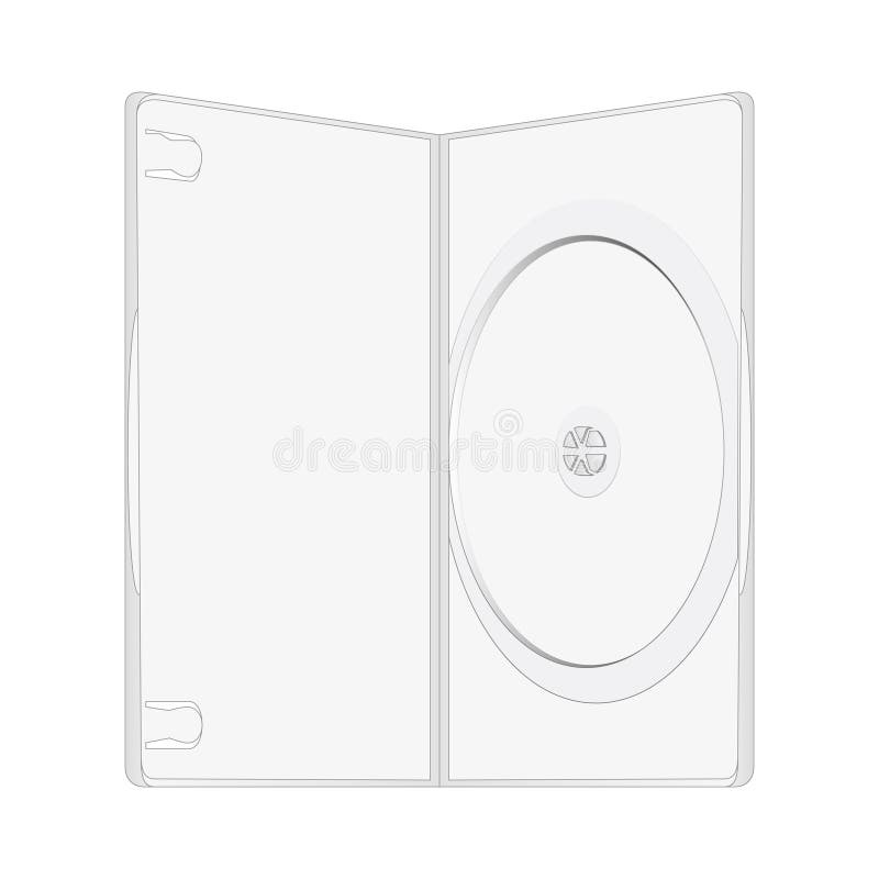 Plastic Package for Dvd Disk Vector Template Stock Vector