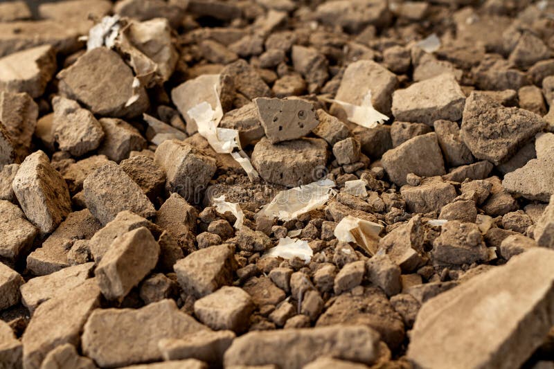 Plastic Particles Mixed in Soil Stock Image Image of disposal