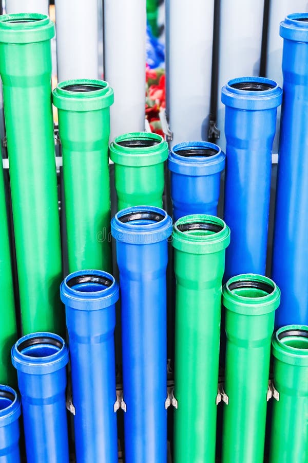 Plastic Pipes and Fittings for Plumbing and Connections Stock Photo Image of sanitary, group