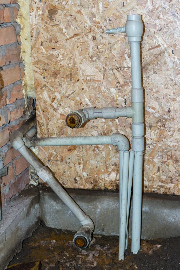 Plastic pipes for heating stock image. Image of pipeline 126791655