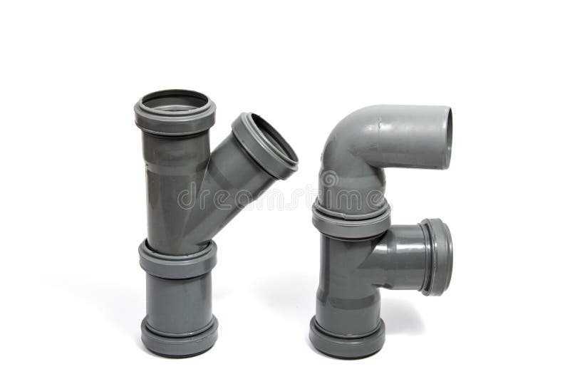 Plastic Plumbing Pipe Isolated on White Stock Photo Image of