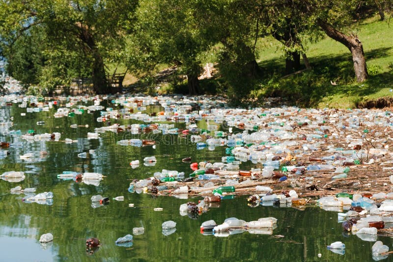 Di plastica pesante inquinamento di selvaggia bellezza del paesaggio.