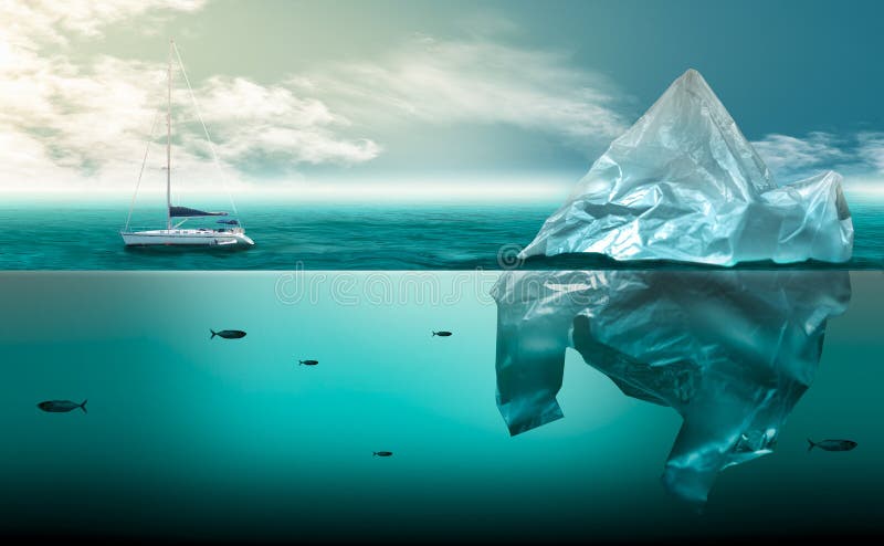 Plastic pollution in marine environmental problems Animals in the sea cannot live. And cause plastic pollution in the ocean royalty free stock images Plastic pollution in marine environmental problems Animals in the sea cannot live. And cause plastic pollution in the ocean royalty free stock images