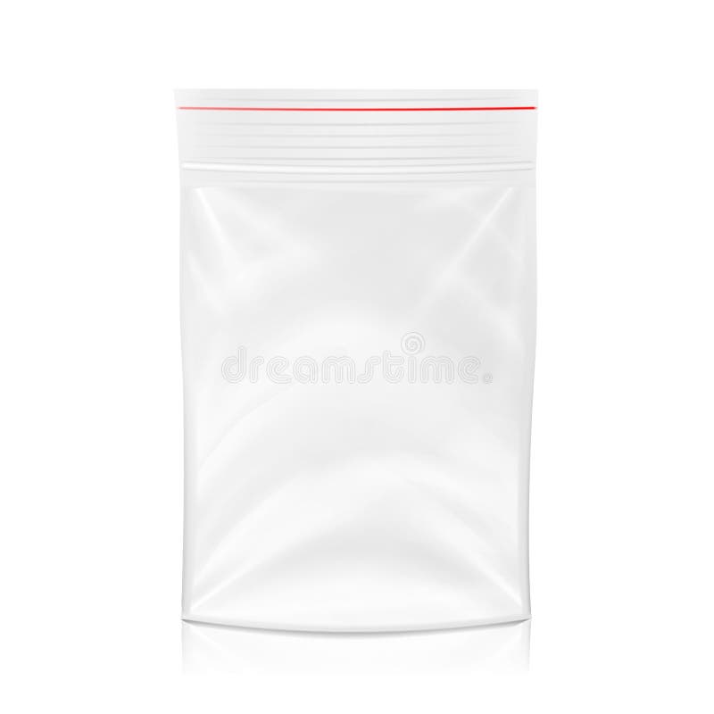 Download Plastic Polyethylene Pocket Bag Vector Blank. Realistic ...