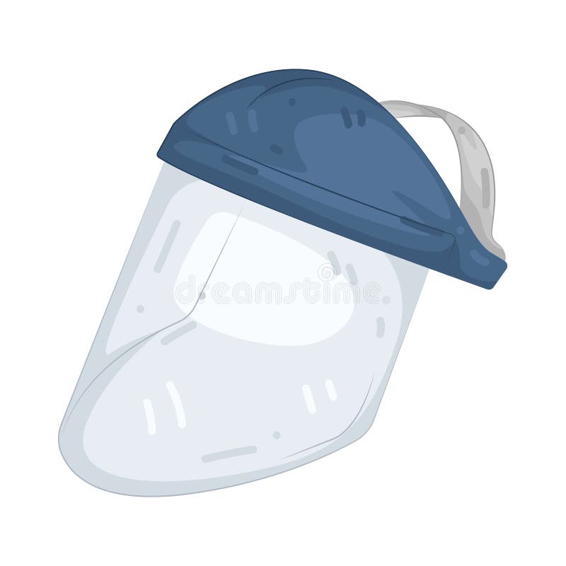 Plastic face shield vector illustration