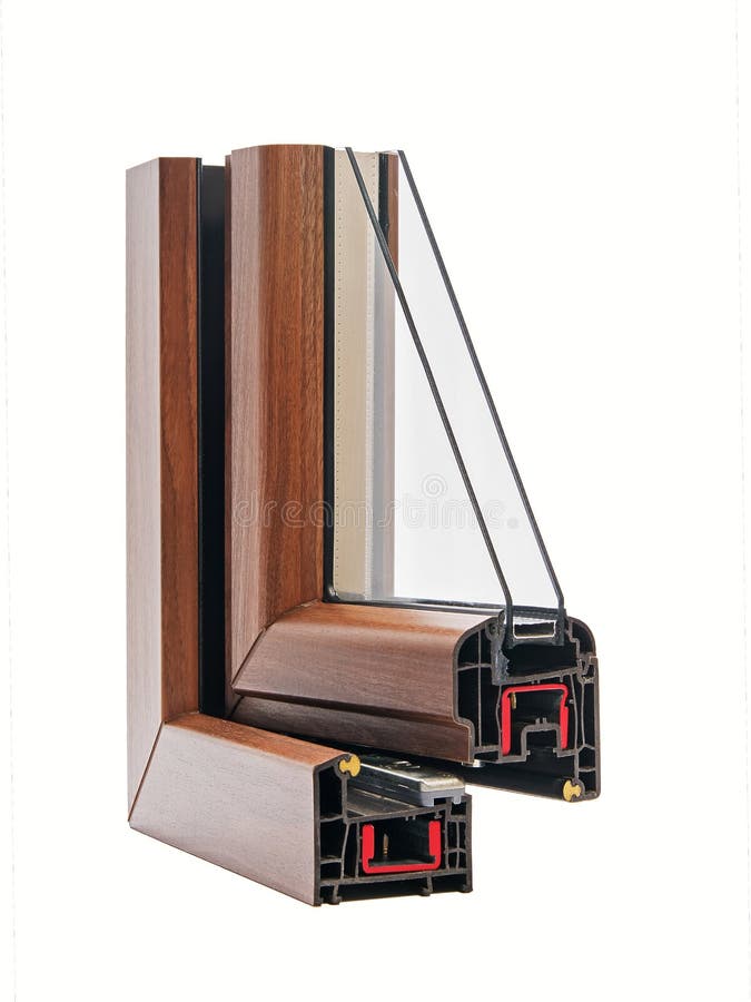 Plastic profile glass unit royalty free stock images