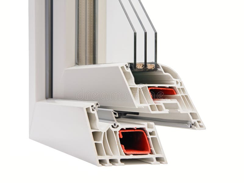 Plastic profile glass unit royalty free stock images