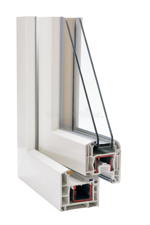 Plastic profile glass unit royalty free stock photo