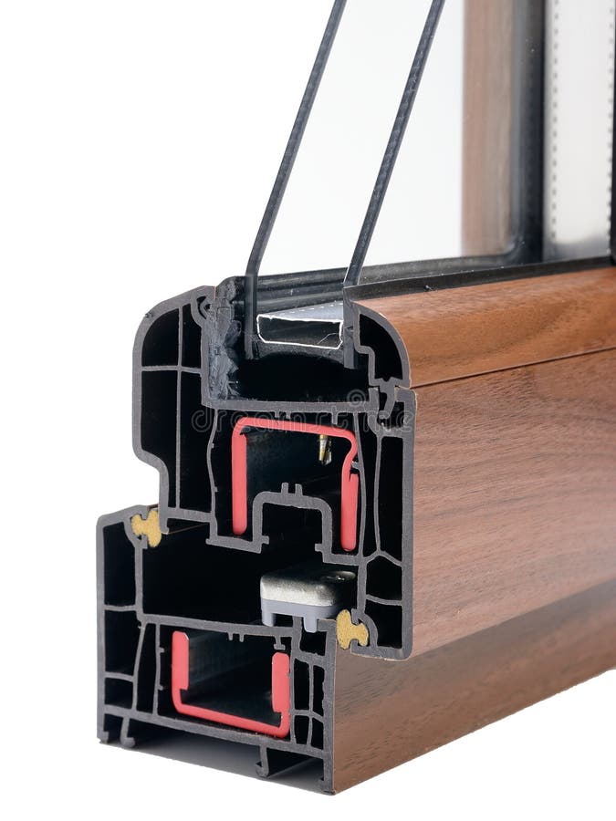 Plastic profile glass unit royalty free stock photography