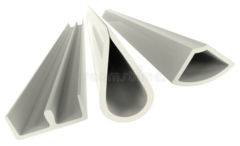 Plastic profile stock photo
