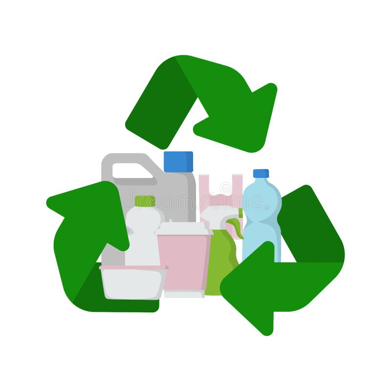 The Plastic Recycle Symbols Set Vector Illustration. Stock Vector Illustration of cycle