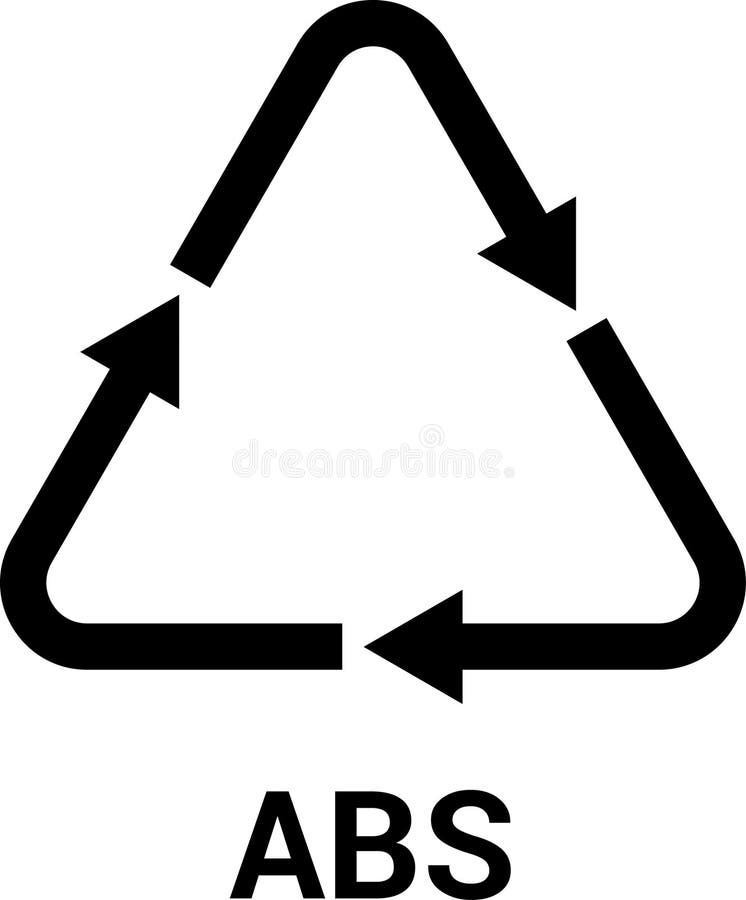 Plastic recycling symbols Poster, Print Vector Illustration. stock illustration