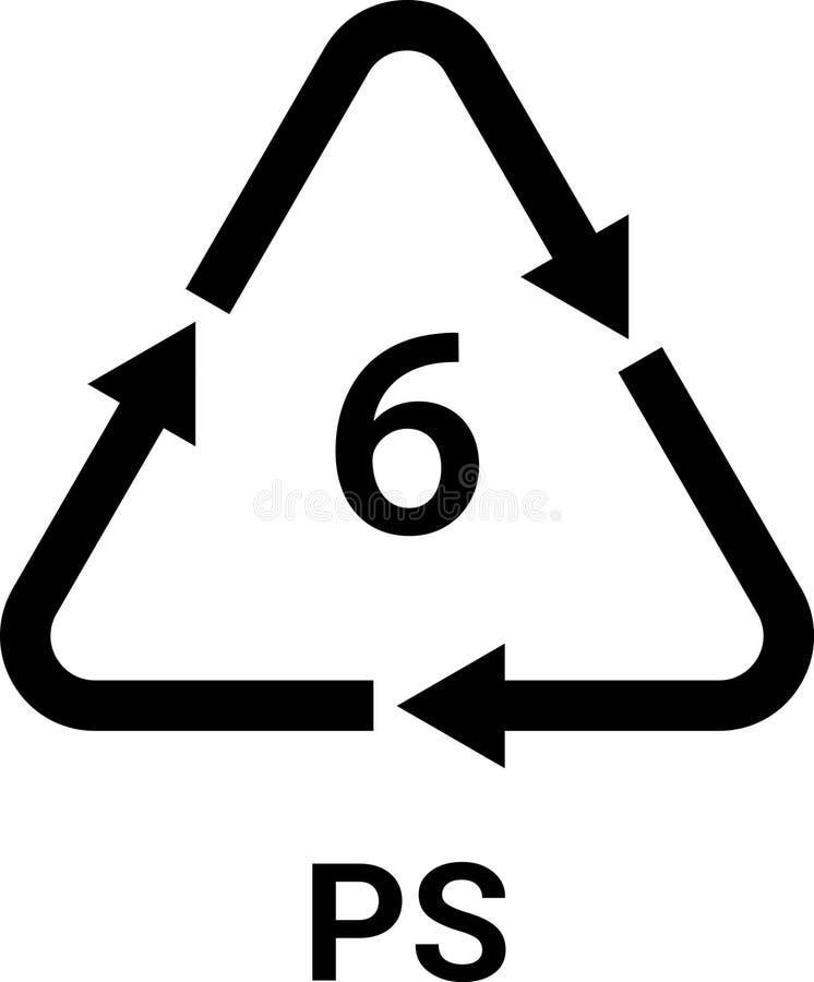 Plastic recycling symbols Poster, Print Vector Illustration. royalty free illustration