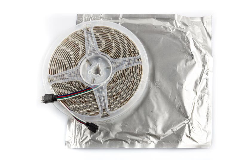 Plastic Reel with LED Strips for Lighting the Room. Led Lights Tape on