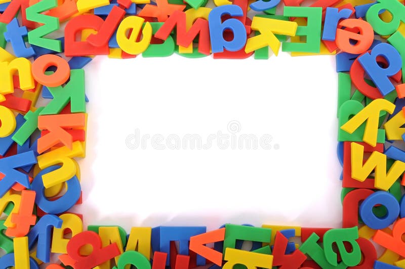 plastic school toy abc letters of alphabet background