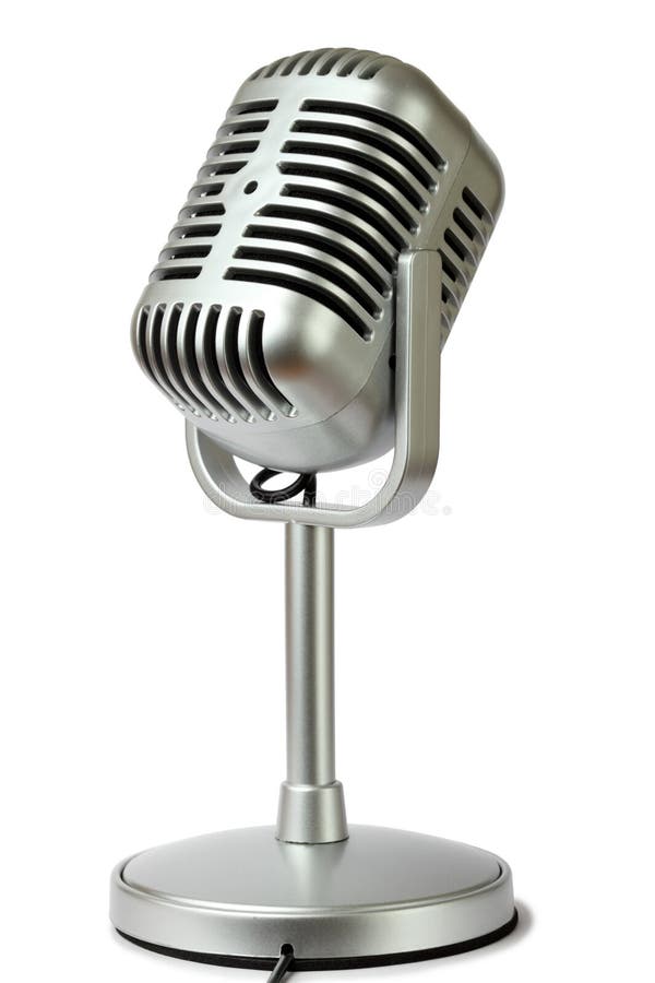 Plastic Studio Microphone Metallic Color Stock Photo Image of show