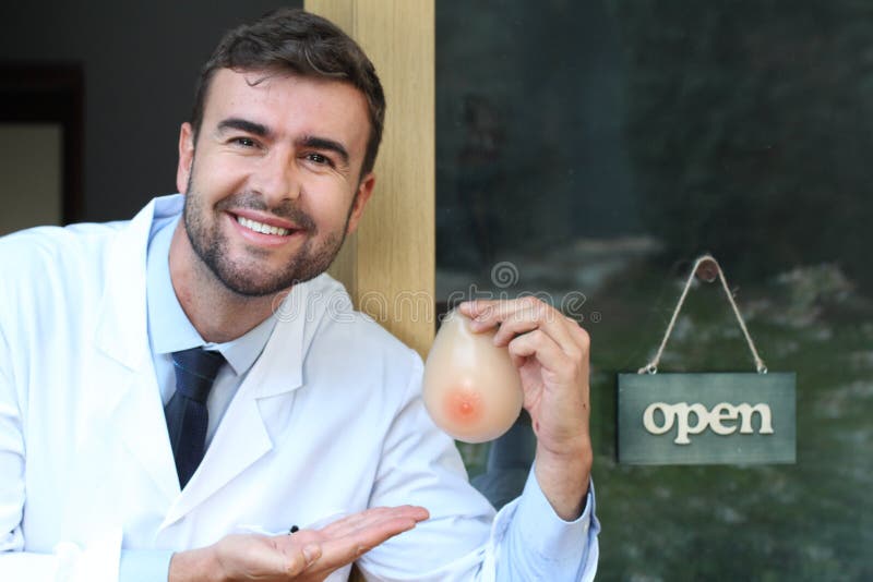 Plastic Surgeon at Office Entrance Stock Photo Image of doctor