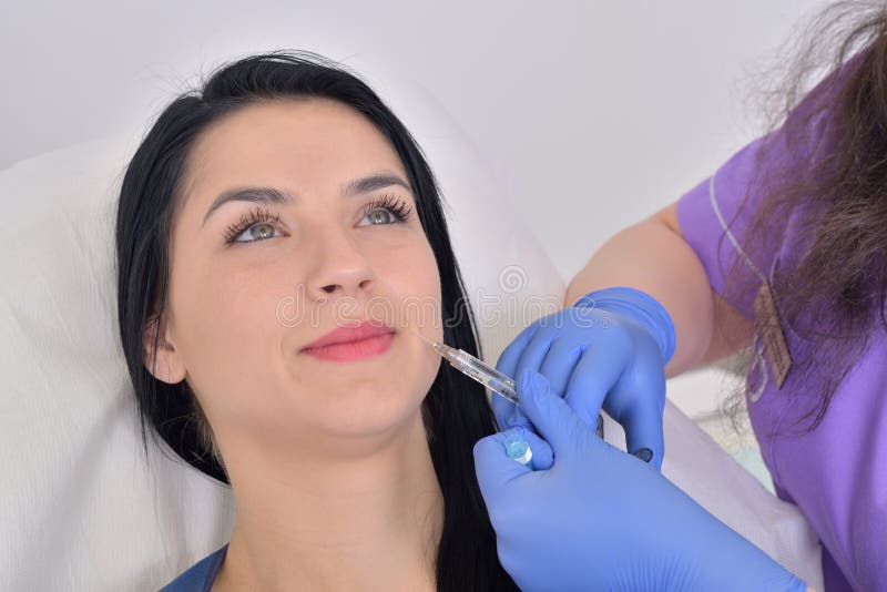 Plastic Surgery Concept. Hyaluronic Acid Injection Stock Image Image of botox, filler 87361547