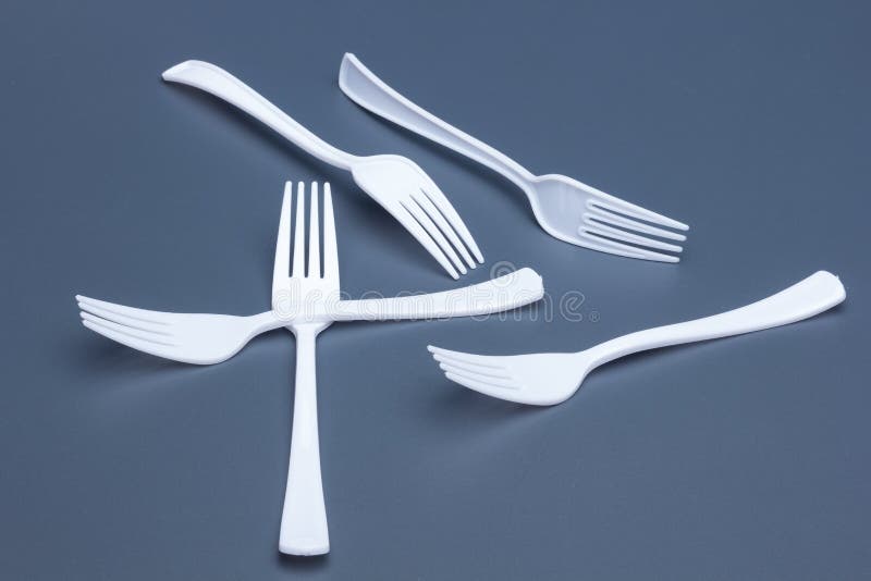 White plastic forks stock photo. Image of pink, fourpronged 174586200