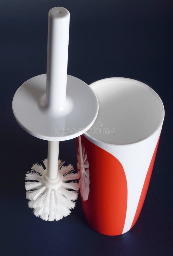 Plastic Toilet Brush with Handle Stock Photo Image of toilet, view