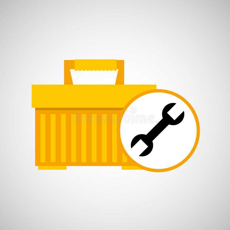 The Wrench with Red Plastic Handles Stock Vector Illustration of