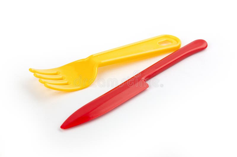 Plastic toy dishware stock image