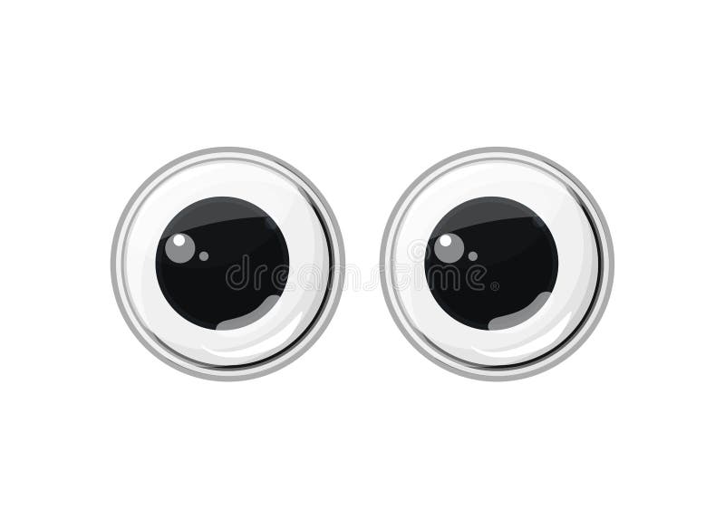 A Pair Of Plastic Eyeballs Sitting On A White Background Stock Photo -  Download Image Now - iStock