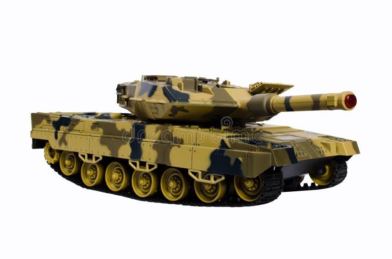 Plastic Toy Tank Isolated on White Background Stock Image Image of