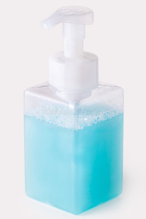 Download Blue Liquid Soap In Transparent Bottle Isolated Stock Photo Image Of Cosmetic Blue 9744838 Yellowimages Mockups