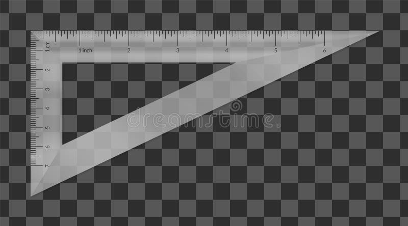 Plastic triangular ruler
