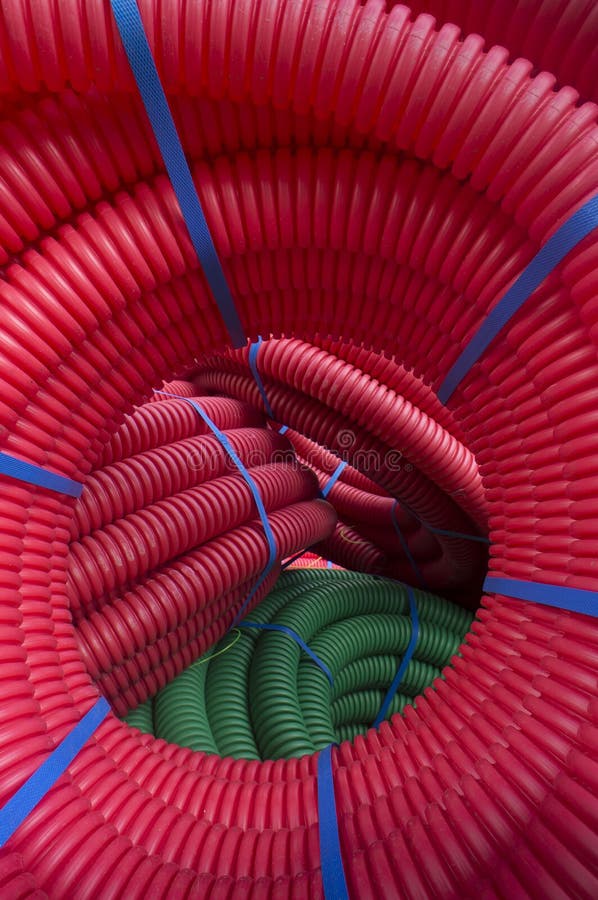 Plastic Tubes stock photo. Image of green, construction 91310896