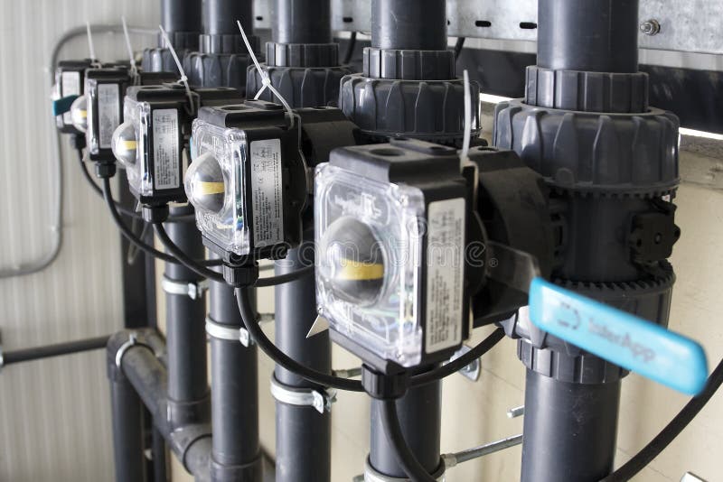 Plastic valves royalty free stock photography