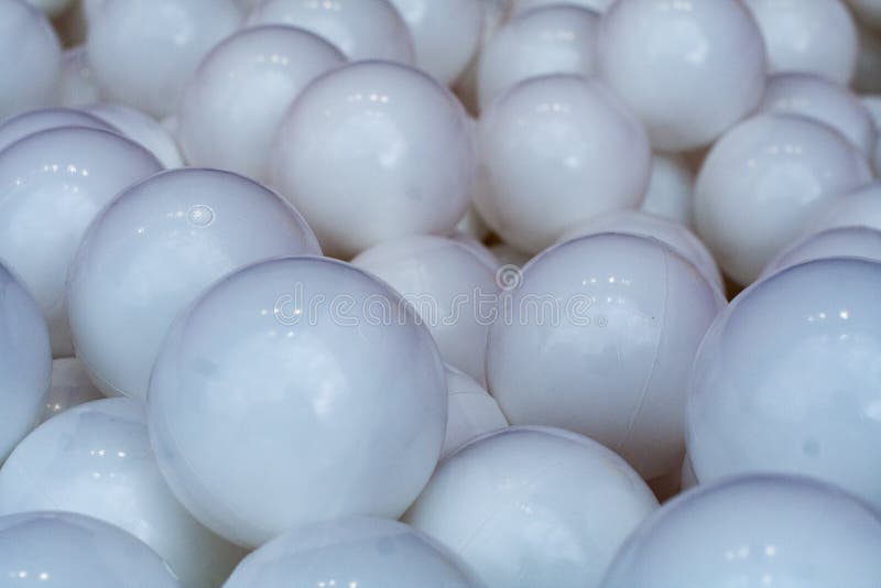 White Plastic Balls. Background, Texture. Stock Photo Image of