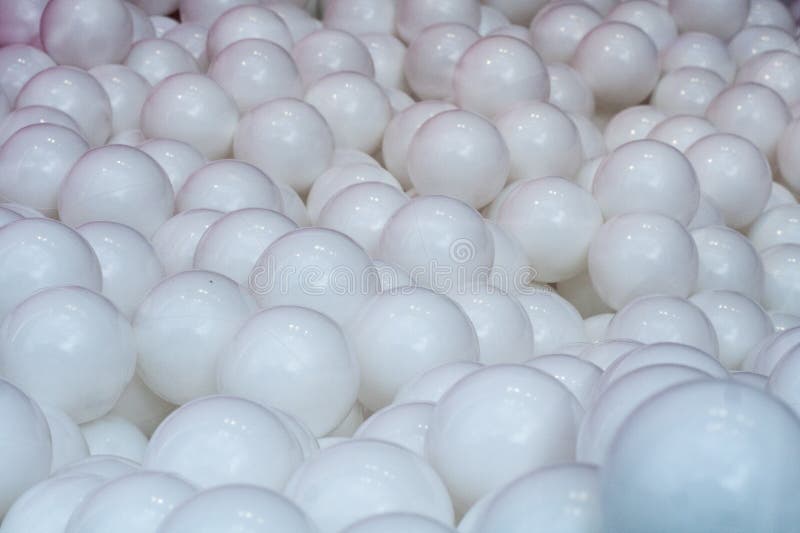 White Plastic Balls. Background, Texture. Stock Photo Image of