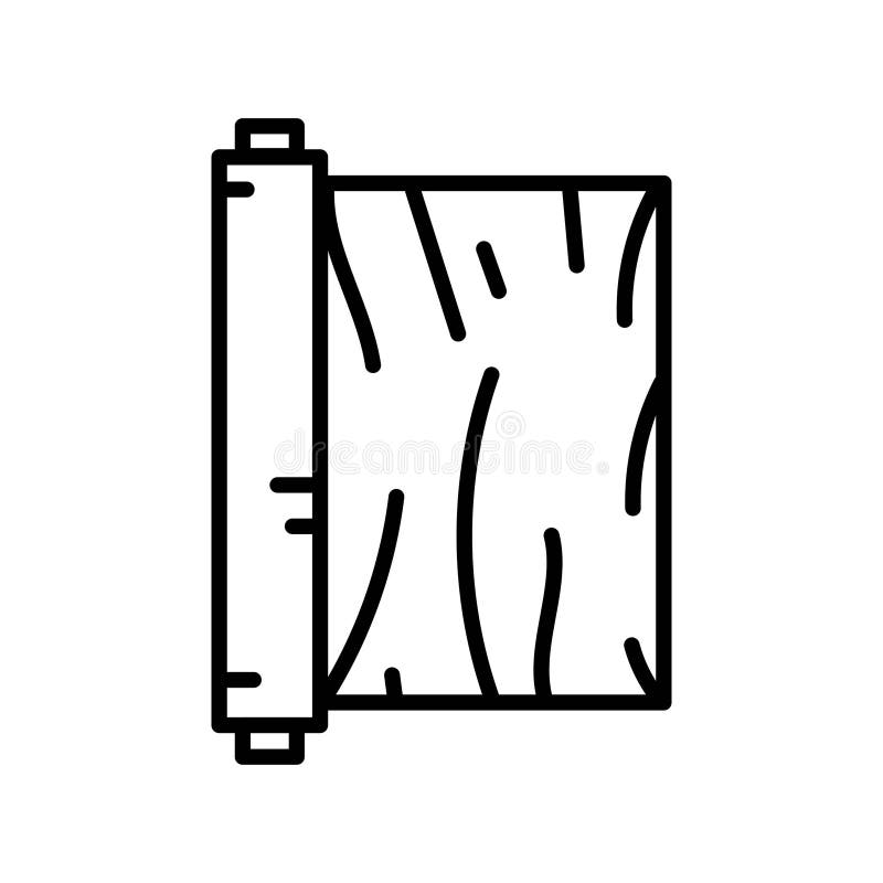 Plastic wrap line icon. Vector isolated element. Editable stroke