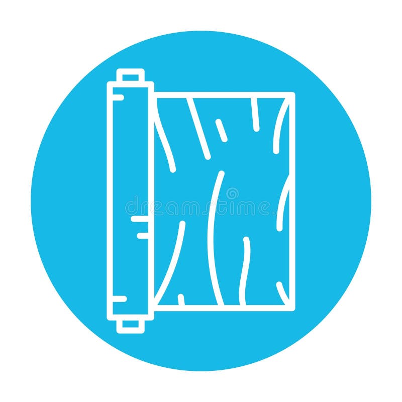 Plastic wrap line icon. Vector isolated element stock illustration
