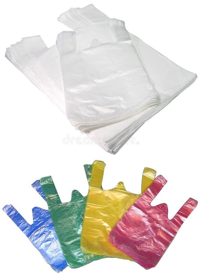 Plastic Op Een Witte Achtergrond Stock Afbeelding - Image of gekleurd, stapel: 162729029