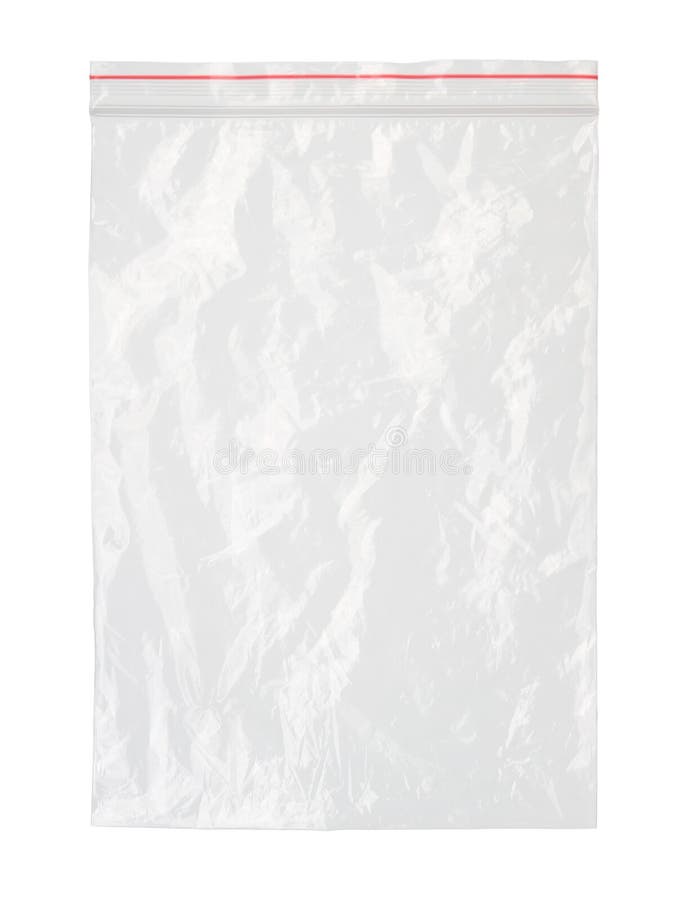 Plastic zipper bag stock photos