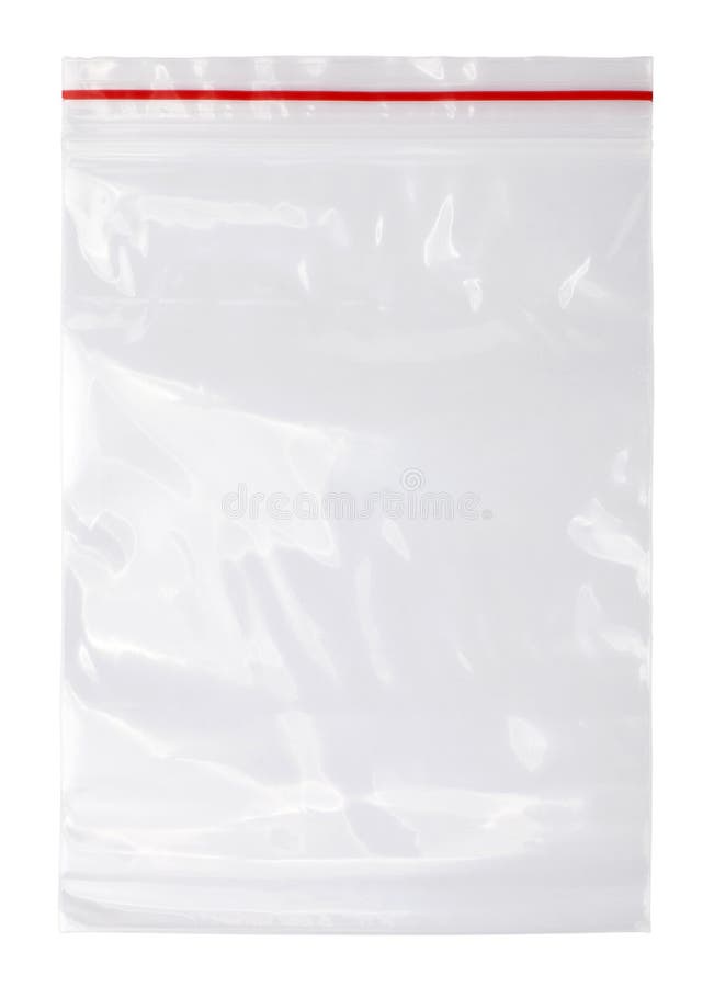 Plastic zipper bag stock photography