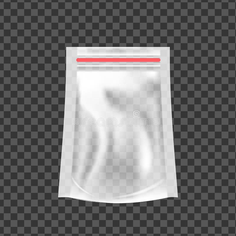 Download Plastic Zipper Vector. Transparent Zip Wrap. Empty Product Polyethylene Mock Up Template. Nylon ...