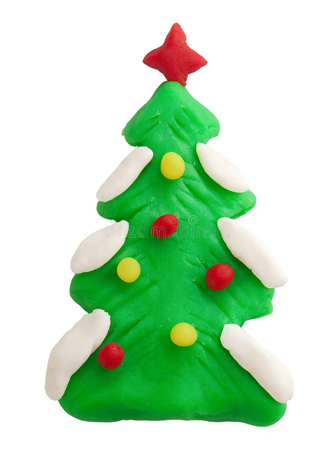 Plasticine christmass tree stock photo. Image of play 176941136