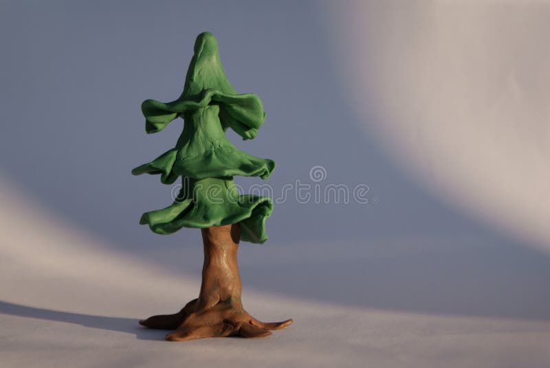 Plasticine fir tree