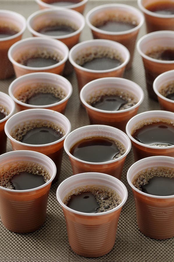 Plastics cups of coffee stock photo. Image of ingredient 23703252