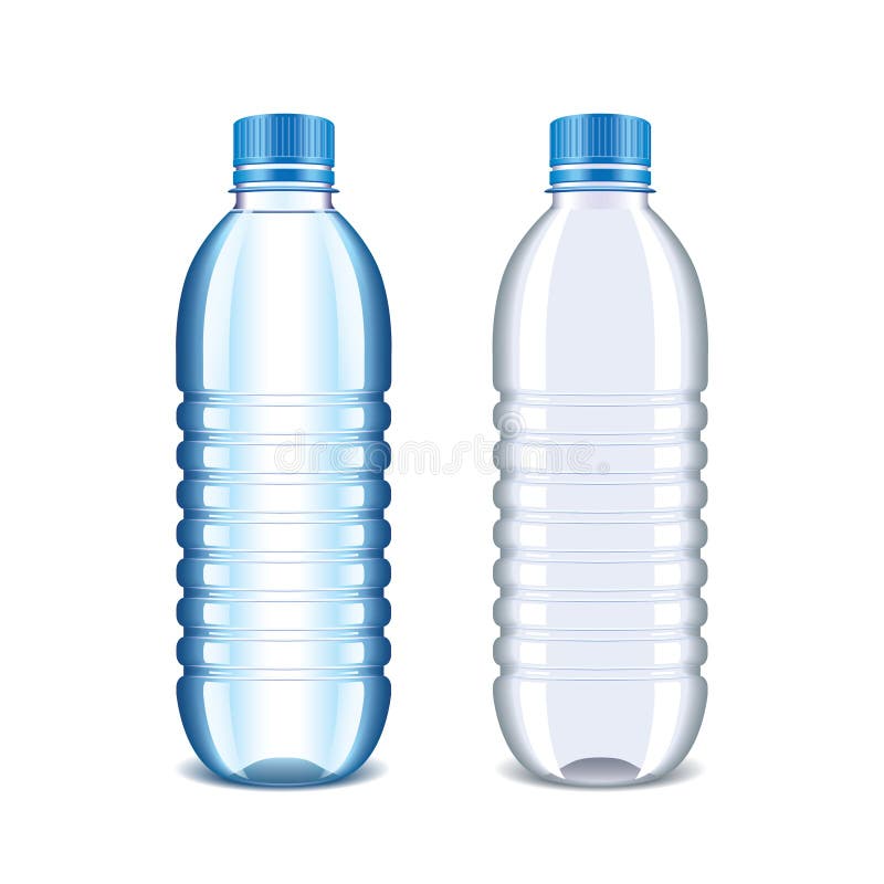 Plastikflasche für das Wasser lokalisiert auf Weiß stock abbildung