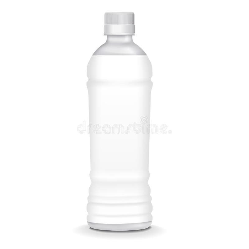 Plastikflasche mit unbelegtem Kennsatz lizenzfreie abbildung