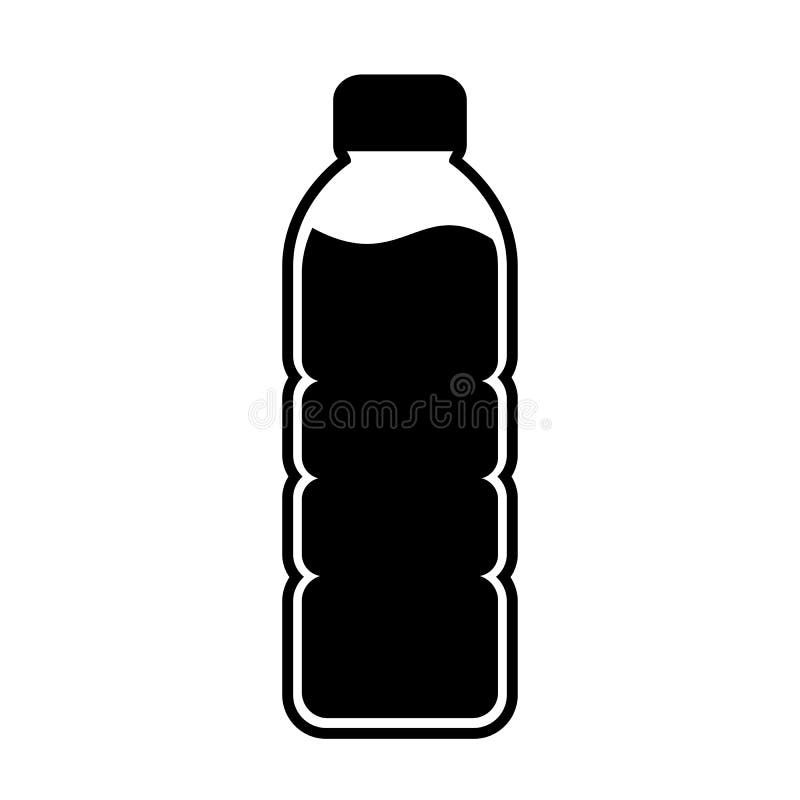 Plastikflaschenvektor-Silhouette vektor abbildung