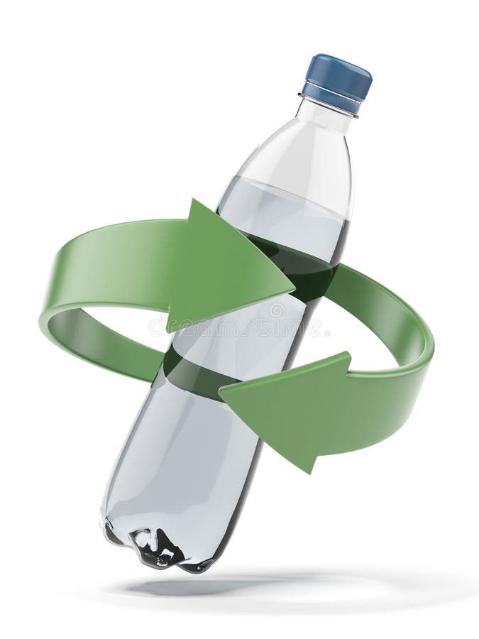 Plastikflaschenwiederverwertung vektor abbildung