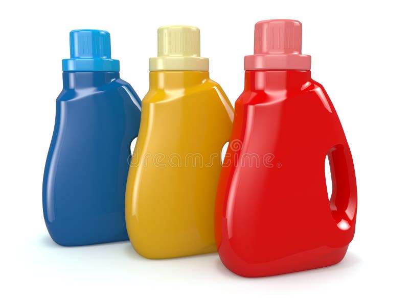 Plastikowe detergent butelki. Cleaning produkty. ilustracji Plastikowe detergent butelki. Cleaning produkty. ilustracji