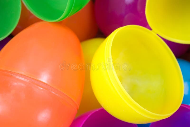 Plastikowy Wielkanocnych jajek Zamknięty widok obraz royalty free Plastikowy Wielkanocnych jajek Zamknięty widok obraz royalty free