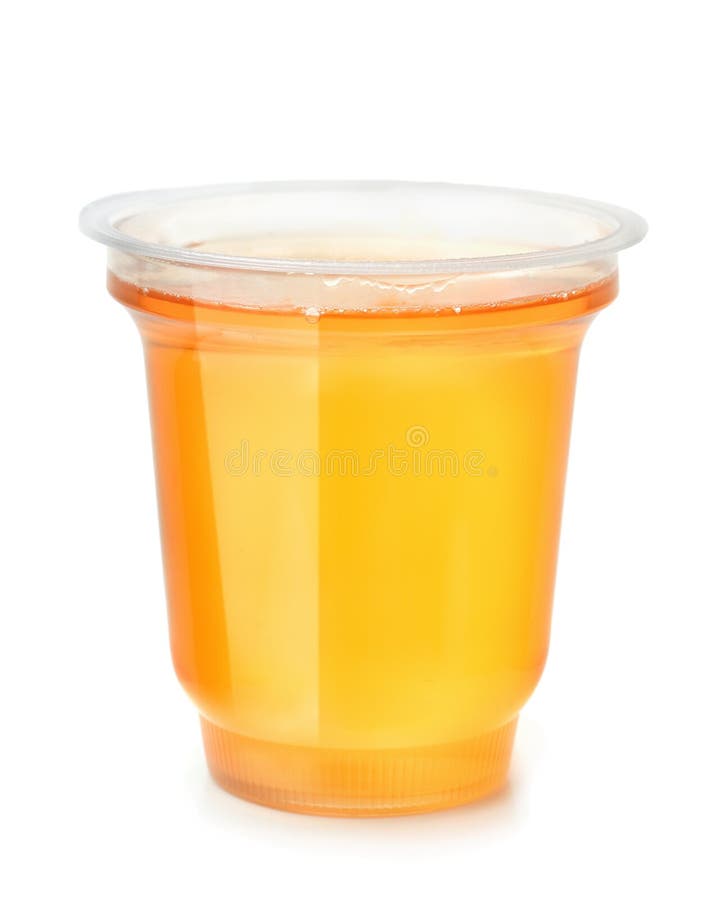 Plastikschale des Fruchtgeleenachtischs lizenzfreie stockfotografie Plastikschale des Fruchtgeleenachtischs lizenzfreie stockfotografie